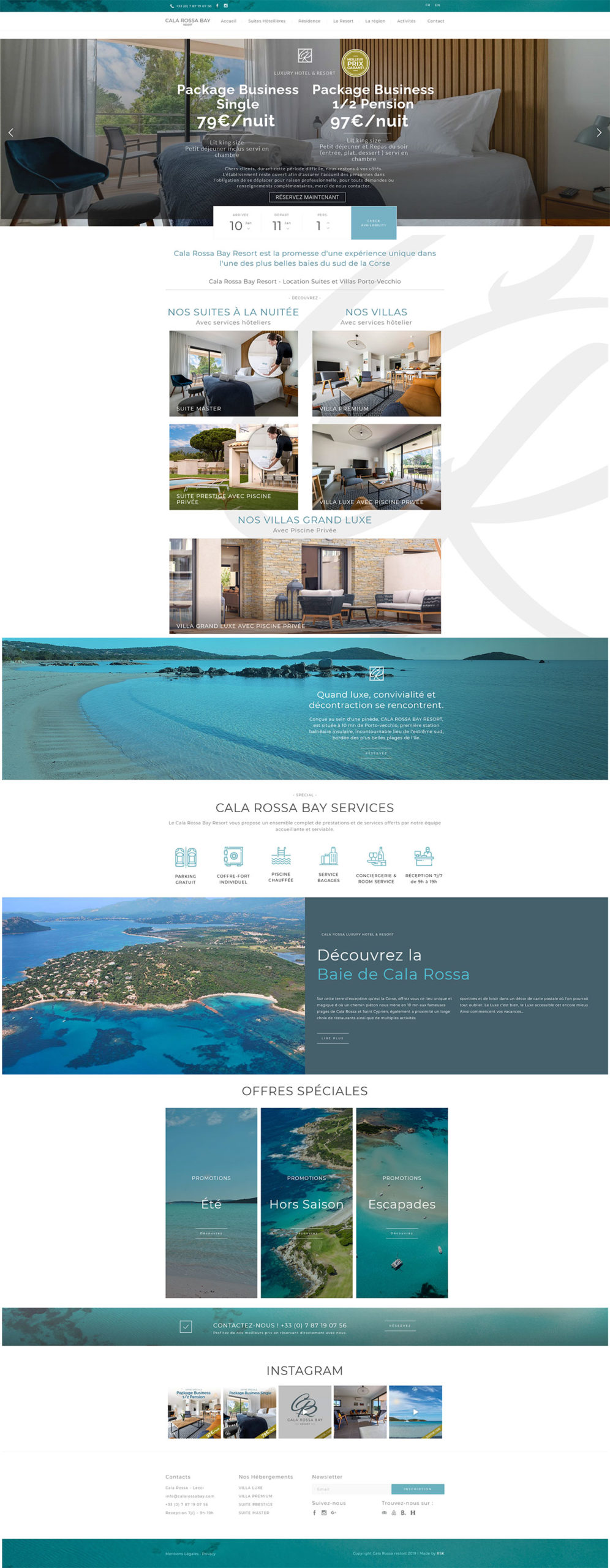 Création Site Internet Corse Hôtellerie Luxe